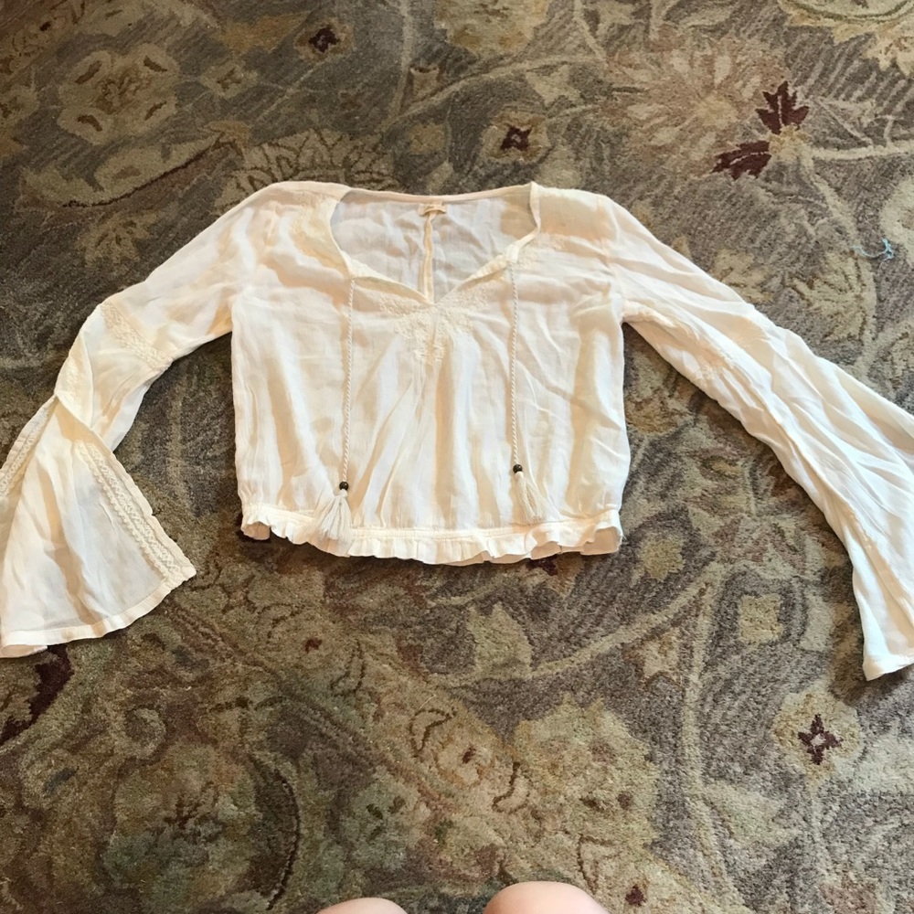 Cream blouse from Hollister.